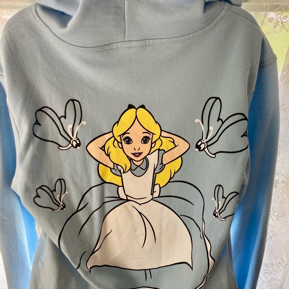 Disney hoodie light blue New with tags! X small - Picture 2 of 3